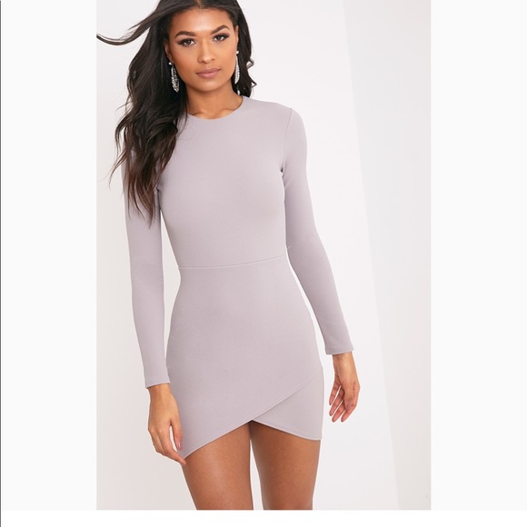wrap bodycon dress long sleeve